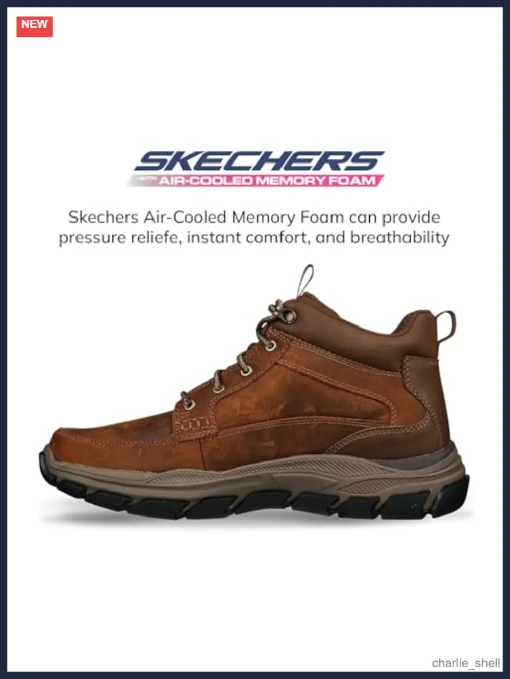 Skechers Respected Boswell Boot Men's Water Resistant Leather Work Boot